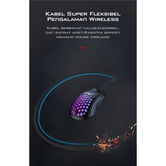 Mouse Game GAMEN GM710 6400 DPI Macro Ultralight Gaming Mouse 72 gram