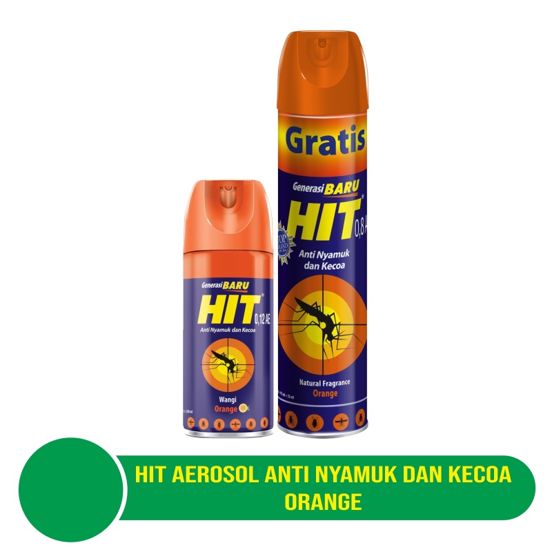 Hit Aerosol Anti Nyamuk Dan Kecoa Orange 200ml / 600ml