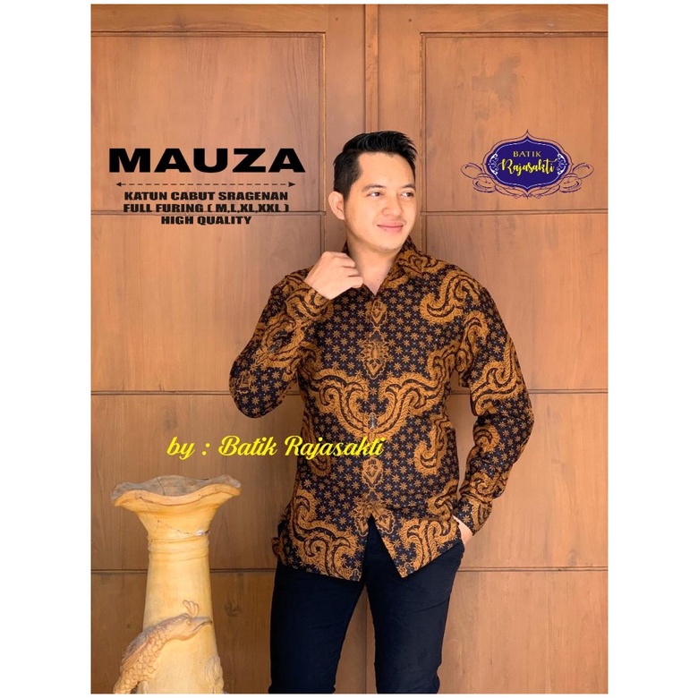 MAUZA RAJASAKTI KEMEJA BATIK SOLO PRIA LENGAN PANJANG LAPIS FURING ATASAN BATIK PREMIUM MODERN KATUN HALUS BAHUWIRYA  BANAMITRA BANAMITRA PUTIH BANGSAWAN BAYU PUTRA BERLIAN BIRU BHARATAYUDA BIMASENA BIRENDRA BIRU INDAH BRAHMAKERTA BRAHMAKERTA MERAH