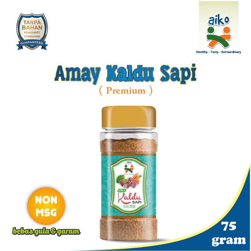 AMAY Kaldu MPASI Premium 75 gram (Ayam Sapi Salmon Kakap Tuna) Kaldu Bayi Non MSG Tanpa Gula Garam