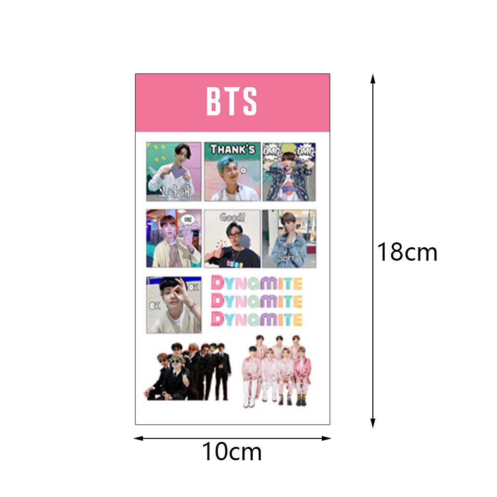 Stiker Transparan Anti Air Motif Bts/Blackpink Untuk Koleksi