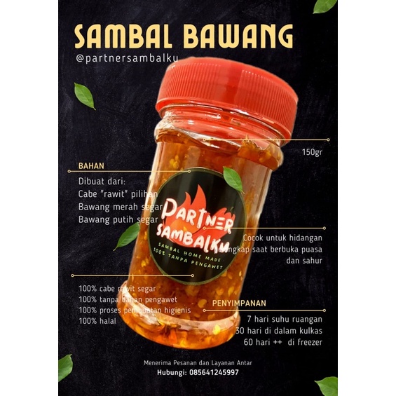 

sambal bawang 150 gr home made tanpa pengawet