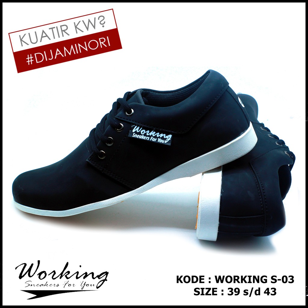 Sepatu Pria Kerja Working S-03 Kasual Original