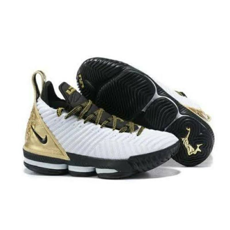 lebron james 16 shoes black and gold