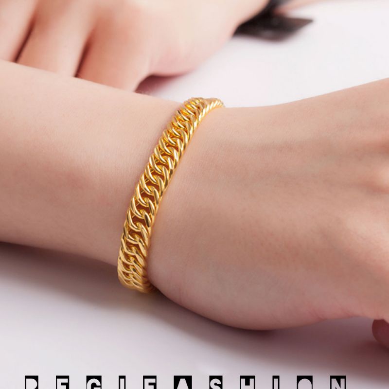 Gelang Wanita Rantai Gold 20CM Gelang Wanita Anti Karat