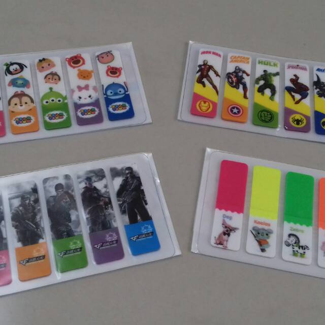

Post It Plastik - Pembatas Buku Motif Tsum Tsum dkk