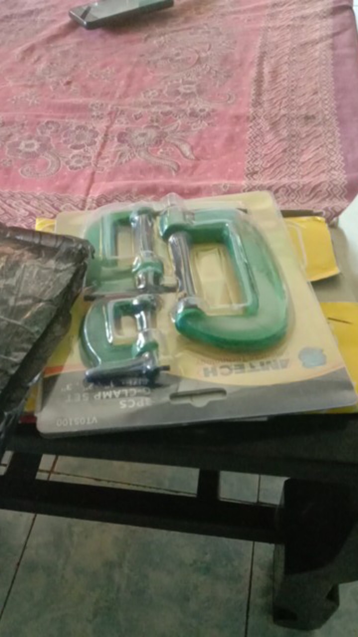 C Clamp Set 3 Pcs Starter Pack Klem C Set Ukuran 1” 2” 3” Inch Inci Catok C Set Penjepit Meja Tipe C