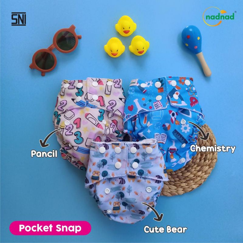 Promo Clodi Nadnad Snap  Pocket 3 sd 15 Kg , Clodi Bayi