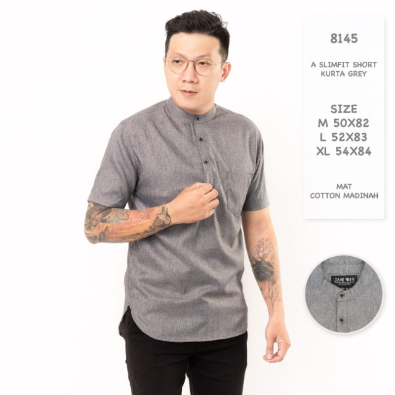 Short Kurta Kemeja Kurta Kemeja Koko Pria 8145