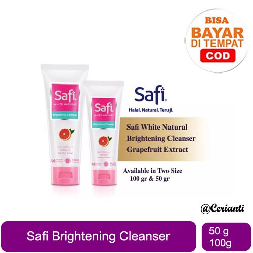 [BPOM] SAFI White Natural Brightening Cleanser GrapeFruit 50 100 G ML