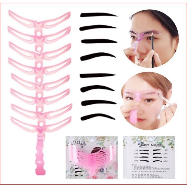 (NCS) Eyebrow template kit 8 in 1 / Cetakan alis Korea eyelash eyes