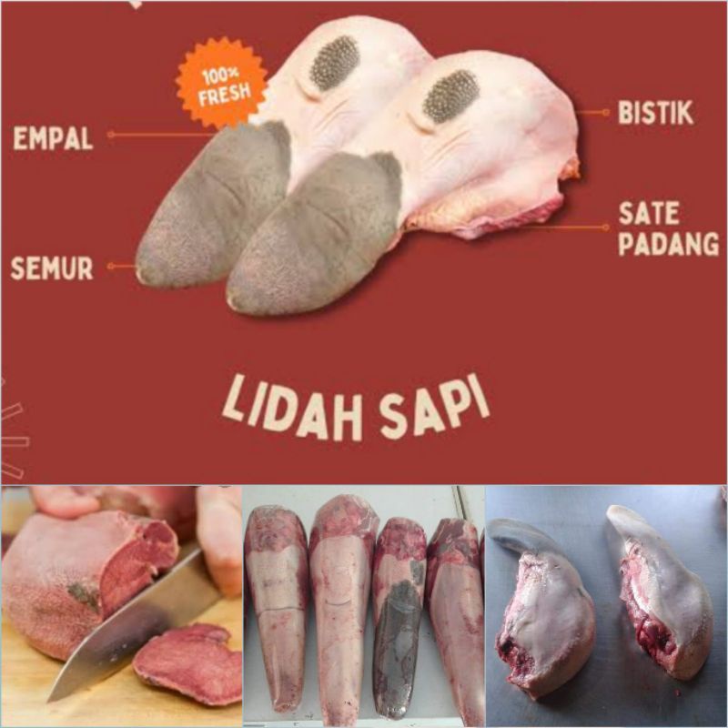 

Lidah sapi LOKAL jawa Fresh Halal timbangan 1 kg