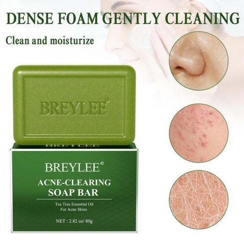 BREYLEE Tea Tree Acne Soap - Sabun Wajah &amp; Tubuh Berjerawat 80g