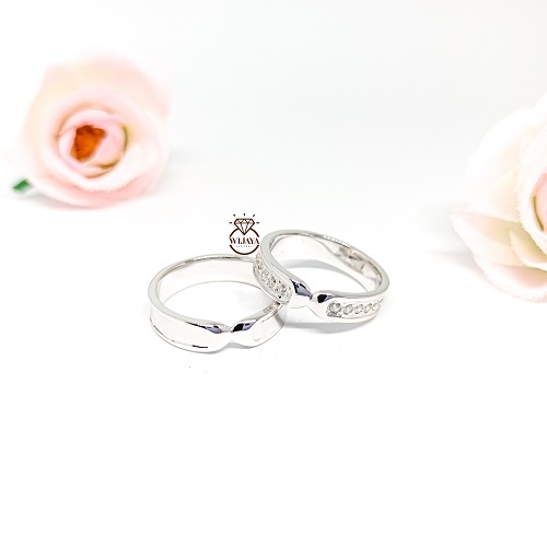 CINCIN NIKAH COUPLE CUSTOM BERBAHAN PALLADIUM DAN EMAS PUTIH