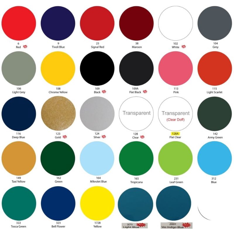 SAMURAI PAINT STANDARD COLOUR WARNA SEMUA WARNA 400ml black red yellow maroon white pink grey clear green blue hitam merah biru kuning gold hijau gloss glossy flat doff metallic metalik matte