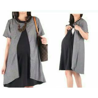 Dress kantor  hamil baju  pesta hamil baju  bumil  busui dress 