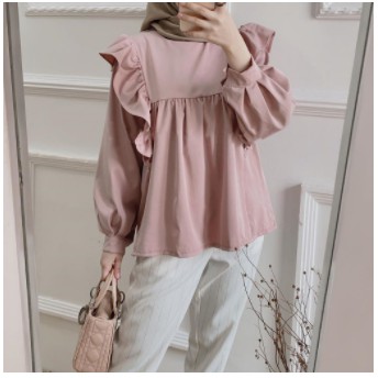Baju Atasan Terbaru Moderen Hameza Top  Blouse Kekinian remajaTama Blouse Atasan Muslim