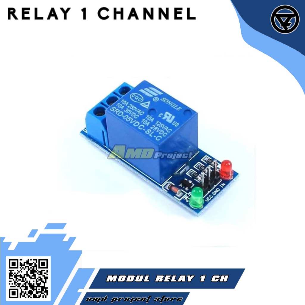 Module Relay 1 Channel 5V Arduino Modul High Low Trigger CH Vcc 5 Volt Raspberry PI