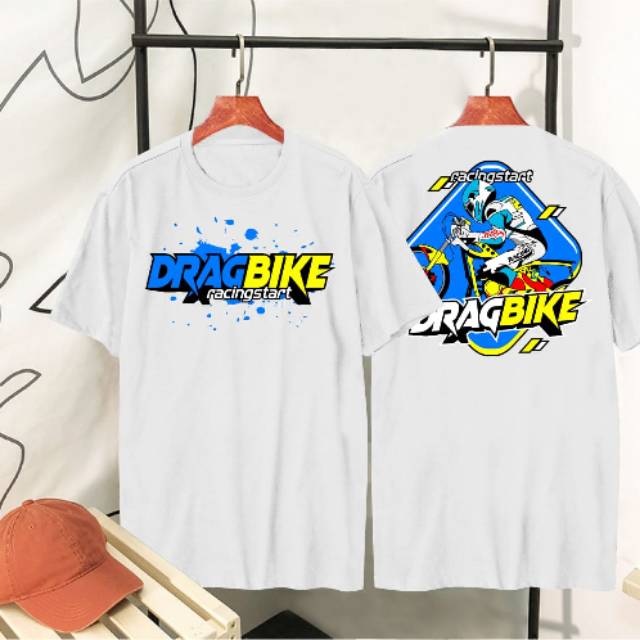 Thsirt Kaos  Racing DragBike Putih  Shopee  Indonesia