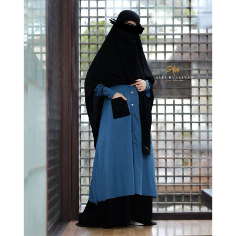 Alfi Huraiyah Gamis Rabana Hijab Syari Polos