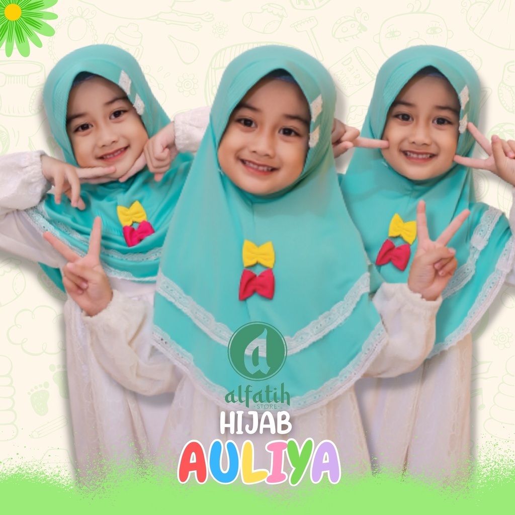 ALFATIH STORE / Jilbab Anak SD Auliya Renda Susun / Jilbab Anak Murah ianah