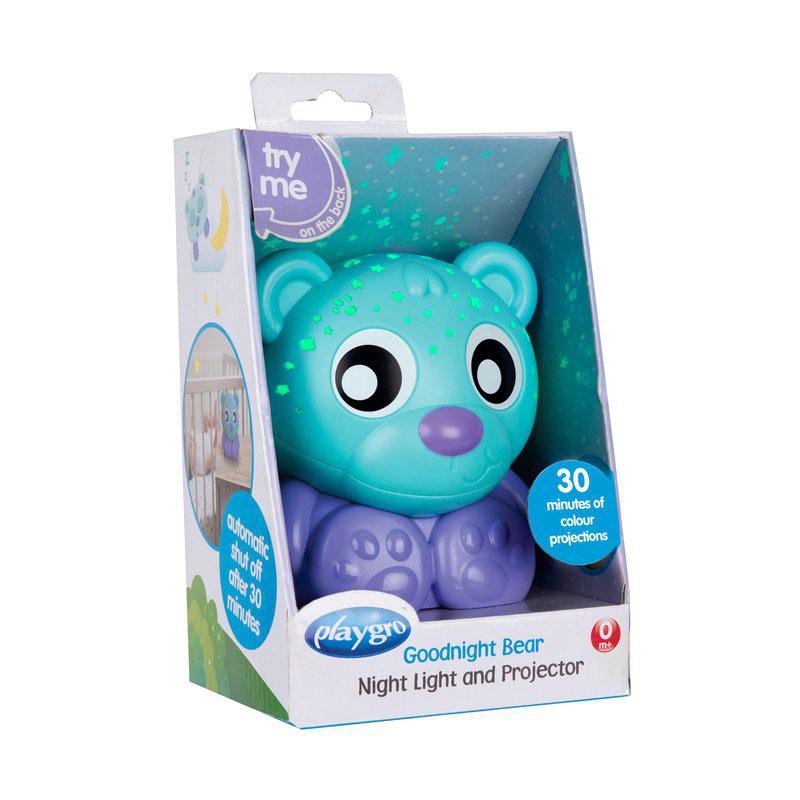 Playgro Goodnight Bear Light Projector / Lampu Tidur Bayi (Tersedia varian warna)