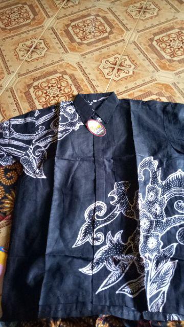 Kemeja Batik Pria Modern Motif Ulat Sogan Sragam M L Xl