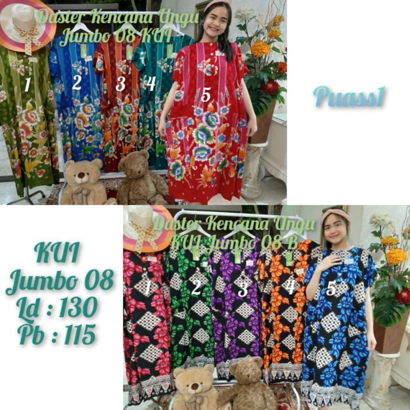 Daster Kencana Ungu Jumbo Label Ijo Ld 130