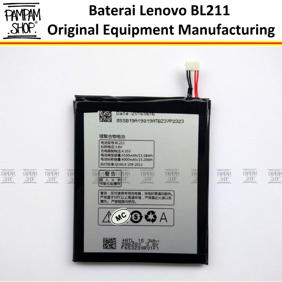 Baterai Lenovo BL246 Vibe Shot Z90 Z920 Original OEM ORI Batre Batrai Battery HP