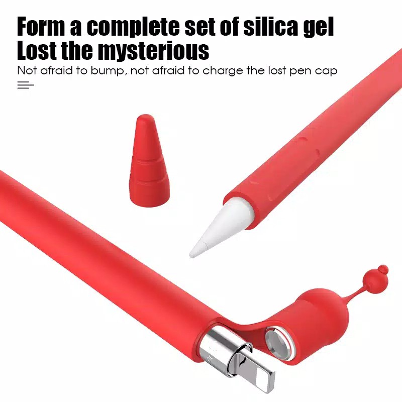 TBI Soft Silicon Case For Apple Pencil 1 Stylus Pen Protective Cover Pouch