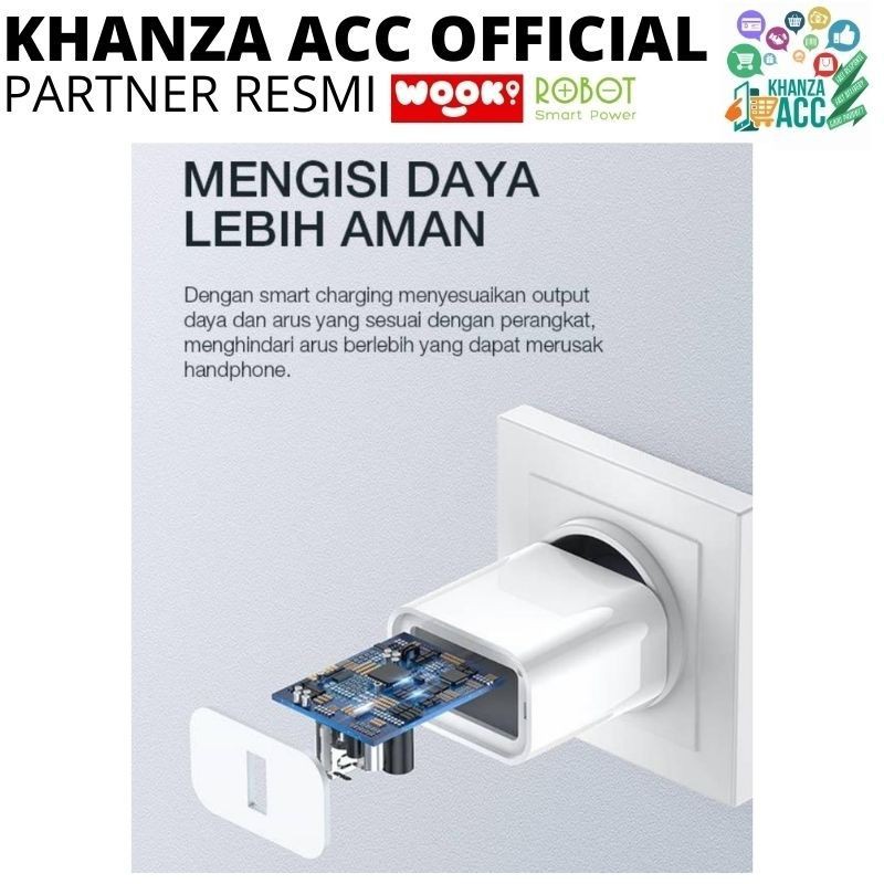 KHANZAACC Charger Robot RT-K8 10W 2A Small &amp; Portable ( Ecer 1 Pcs )