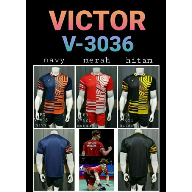 KAOS BADMINTON VICTOR 3036 JERSEY BULUTANGKIS