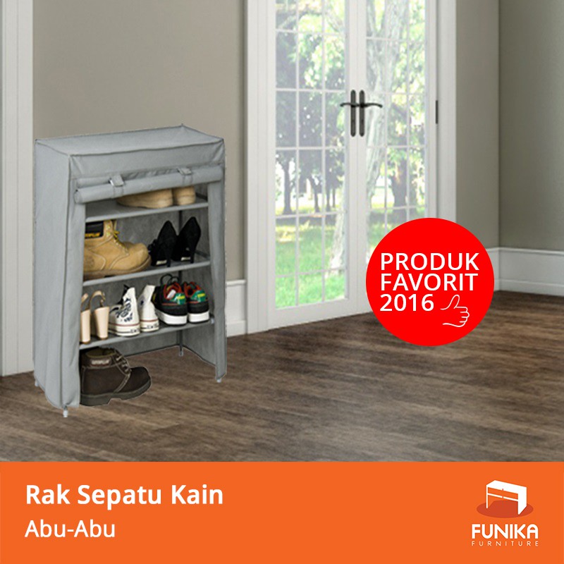 Funika 22136 GY Rak Sepatu Kain Abu abu Shopee Indonesia Funika 22136 GY Rak Sepatu Kain Abu abu Shopee Indonesia