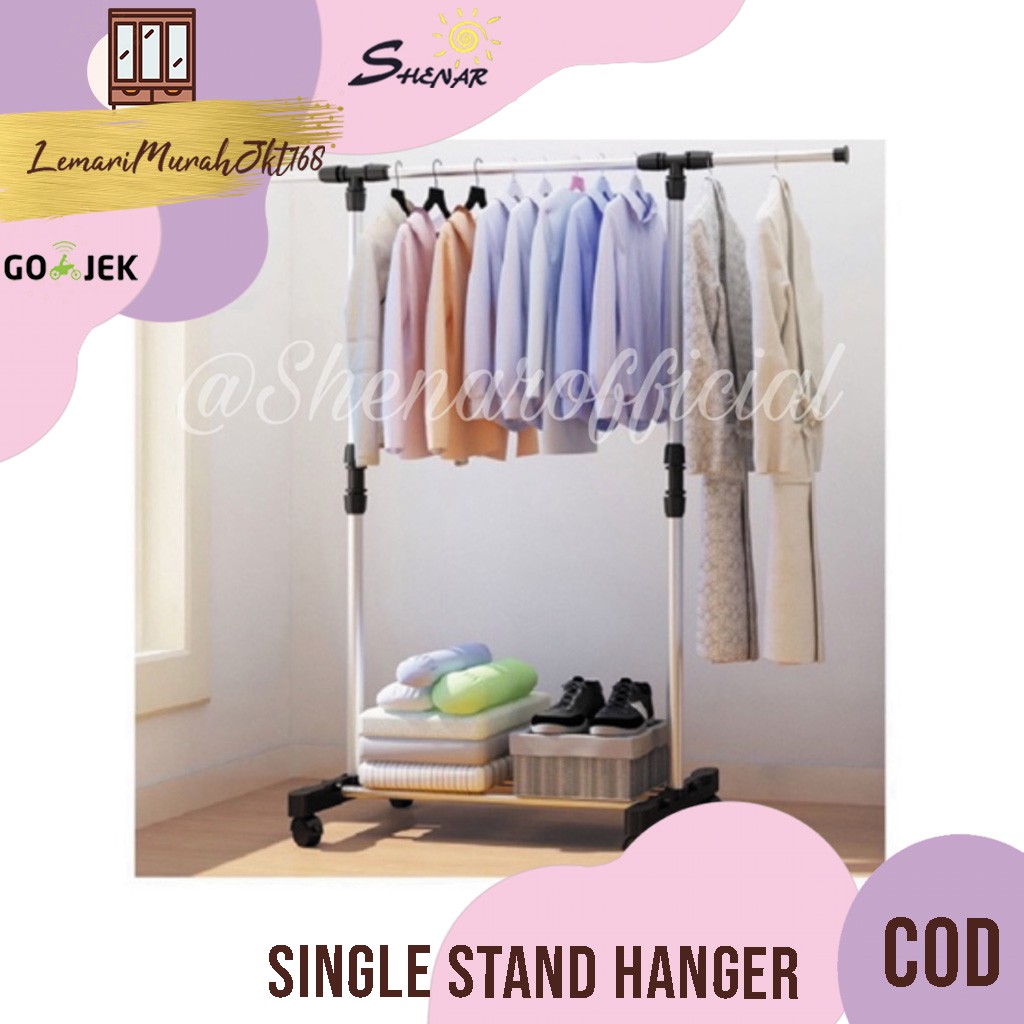 Single Stand Hanger Rak Serbaguna Rak Gantung Baju 
