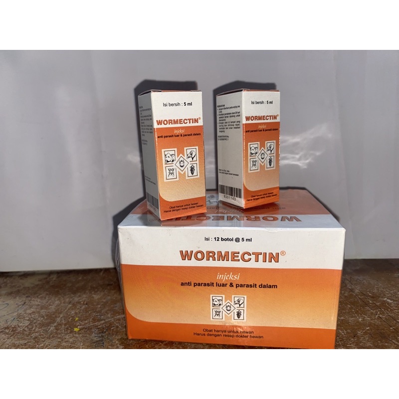 WORMECTIN 5ml Obat gatal Sapi, Kerbau, Babi, Anjing, Kucing