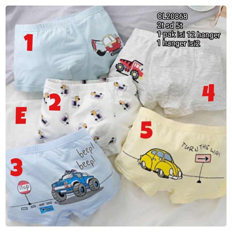 Catell Love Boxer BOY - GRUP 2 (1pcs/pack) / Boxer Anak Laki