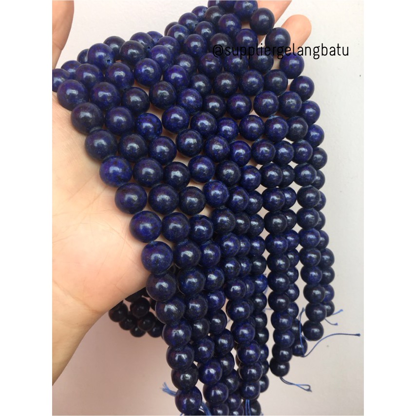 Limited edition Premium Lapiz lazuli rencengan termurah 12mm bahan aksesoris beads craft kerajinan