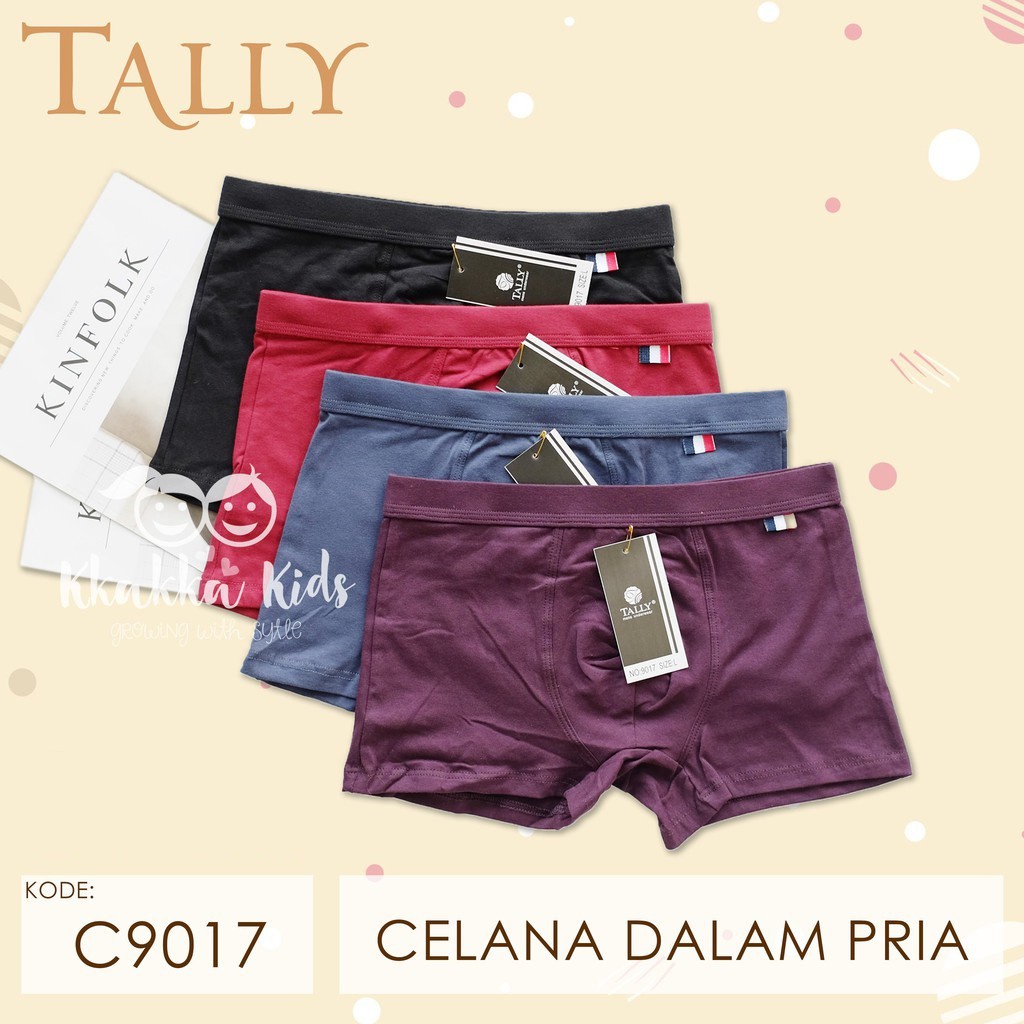 TALLY | CD CELANA DALAM BOXER PRIA 9017 | SUPER NYAMAN BAHAN KATUN | SIZE M - XXXL