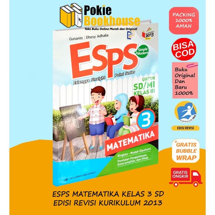 

❤BISA COD❤ ESPS MATEMATIKA 3 SD/MI KELAS III ( K13N ) ERLANGGA GUNANTO