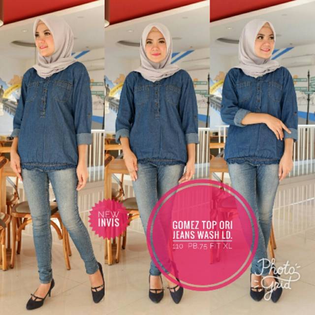 GOMEZ BLOUSE LD 108 - BAJU BLOUSE ATASAN WANITA BUSUI FRIENDLY KERUT BAWAH CUTE KEKINIAN CANTIK