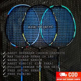 RAKET BADMINTON IMPOR CARBONEX Special 28 Lbs Full Set Bonus Tas & Grip ( Free Senar Bg66 + Seting )