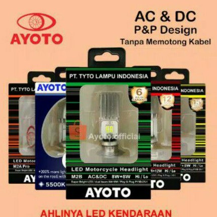 Lampu depan motor LED AYOTO M2B H6 AC DC motor matic bebek Lampu LED Motor AYOTO M2B