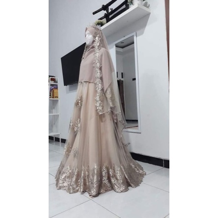 gaun akad syari walimah