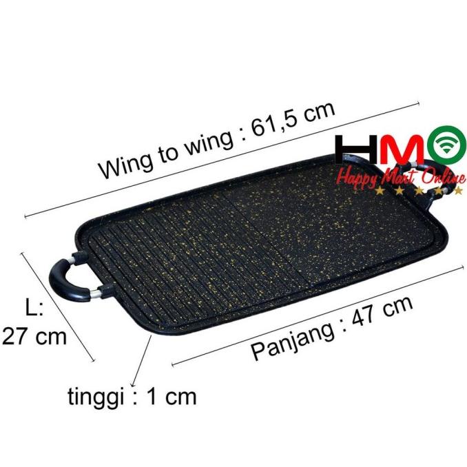 Q2 Multi Grill Pan Teflon Pemanggang Panggangan Kompor Grill Pan Mantapsmall