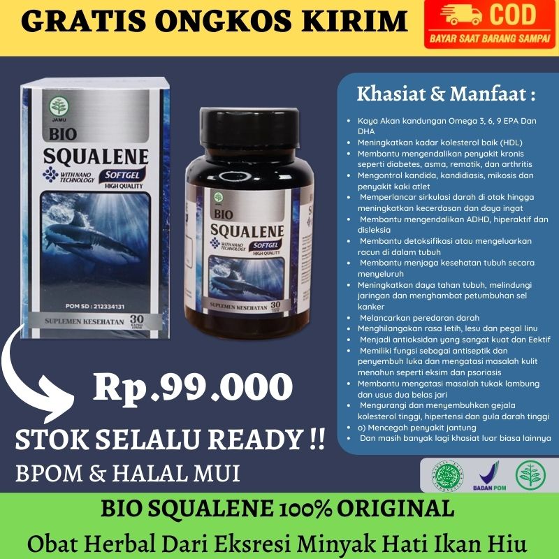 BIO SQUALENE Obat Untuk Eksim dan Psoriasis Menahun / Obat Penyakit Kulit Basah / Obat Daging Manis 