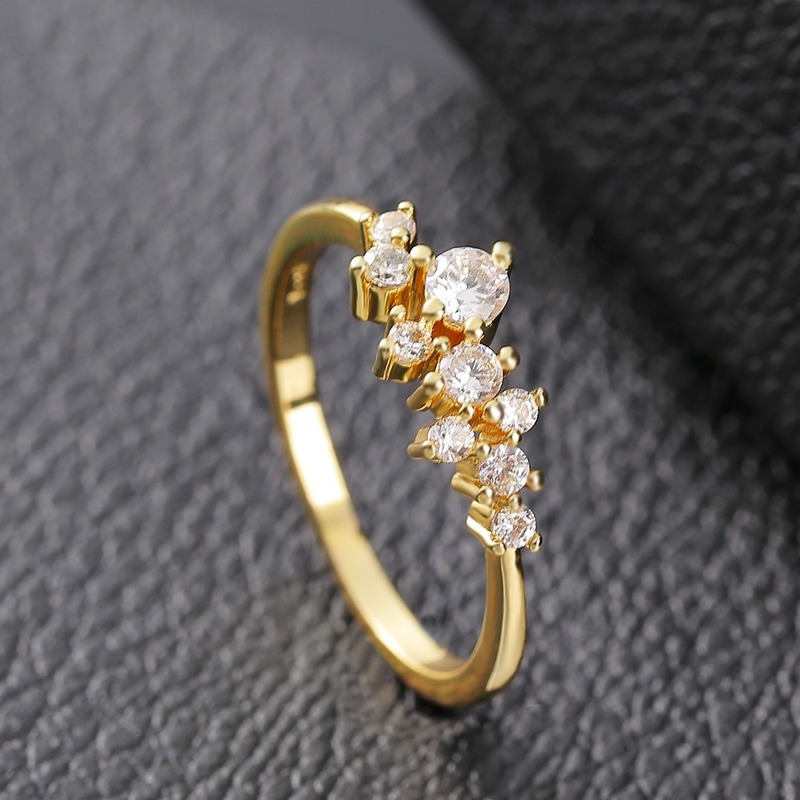 [Ready Stock]New 18K Gold Ornament Ring Luxury