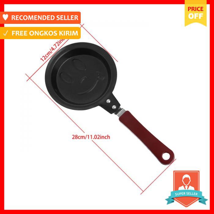 Wajan - Teflon Mini Karakter Yummy / Wajan Kecil Fry Pan Bentuk - Smile Face - Peralatan Masak