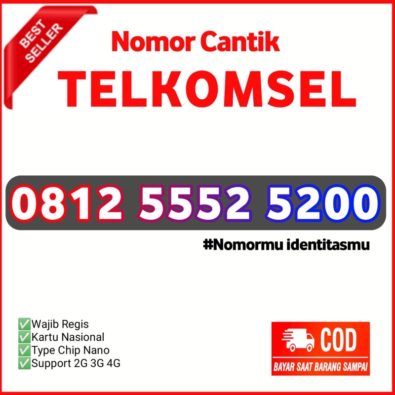 Nomor cantik simpati 5552 5200