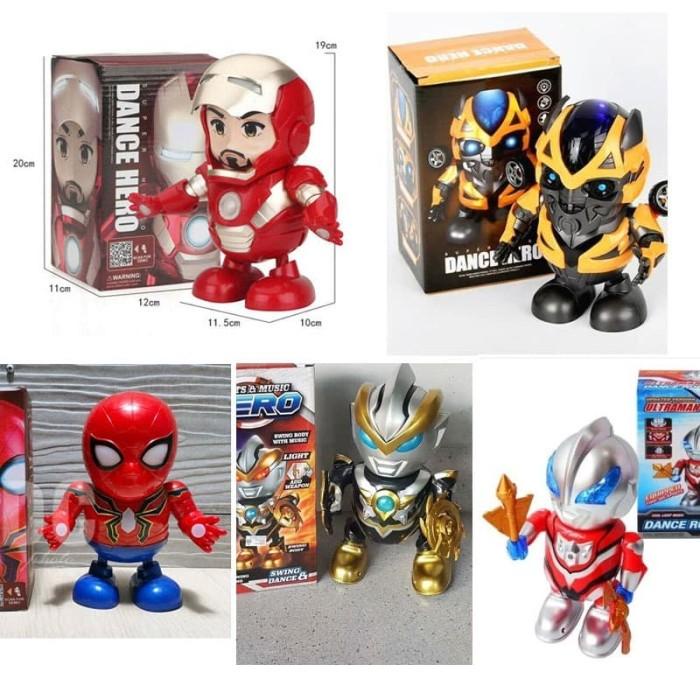 Figure | Mainan Robot Anak Ironman Dance Joget Ironman Hero Bumblebee Dance