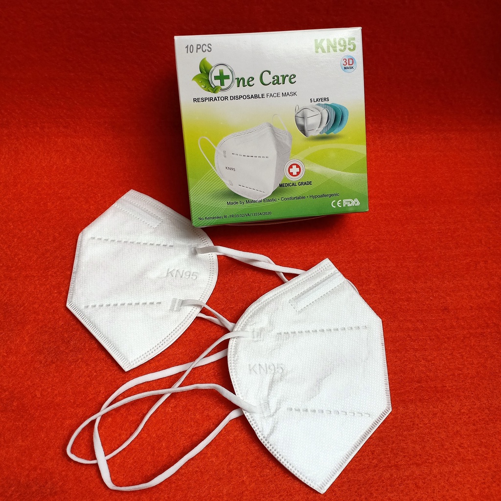 Masker Hijab Headloop 5ply KN95 OneCare 3D Mask Premium Quality